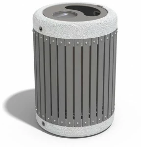 ENCHO ENCHEV - ETE Урна для мусора из металла и бетона с пепельницей  45