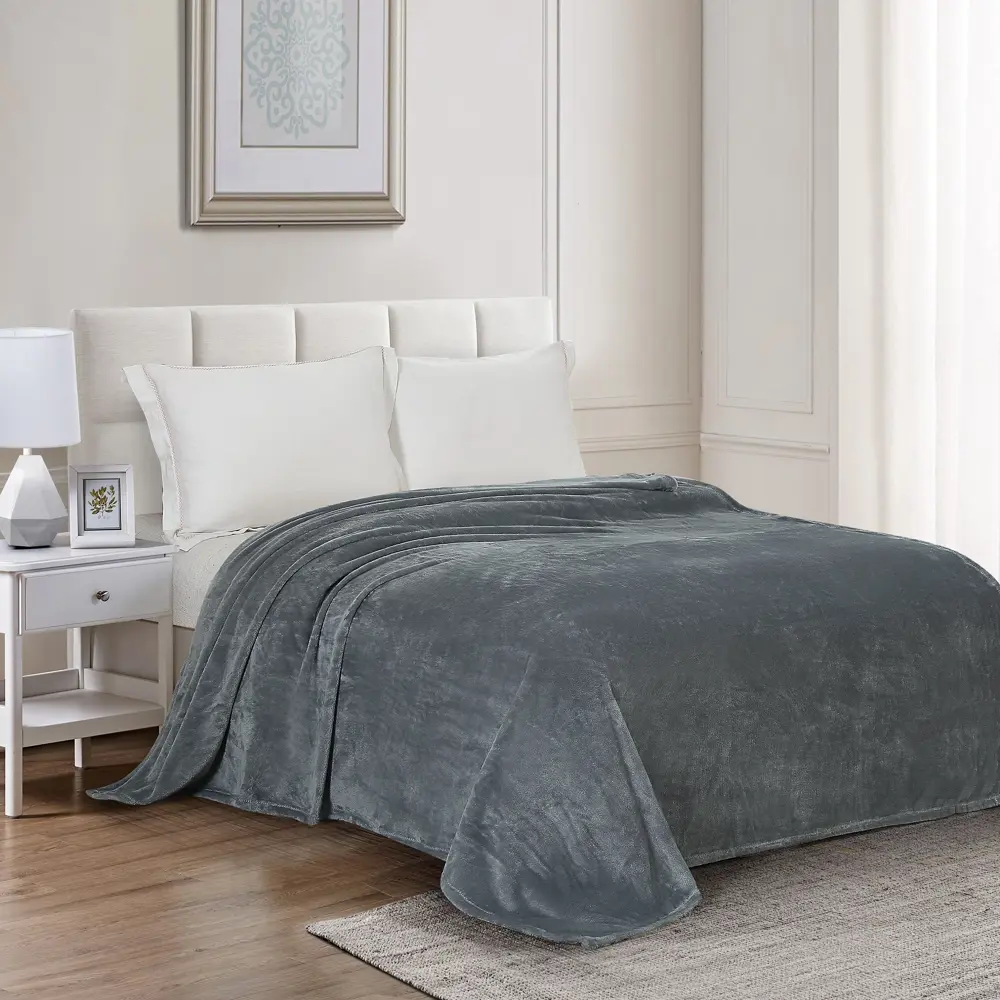 Плед First Granit2 140х200 см велсофт цвет гранит СТОЛИЦА ТЕКСТИЛЯ STLM-2178227 - Вид №4