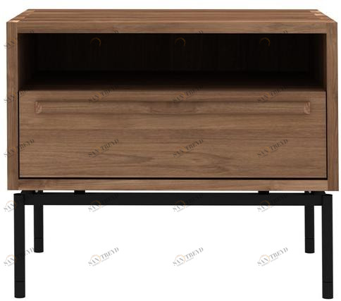 Ethnicraft Прямоугольная тумбочка из тика Hp 15048