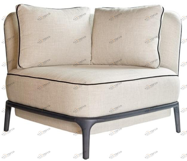 Paolo Castelli Угловое кресло из ткани с подлокотниками sun-id-1487677