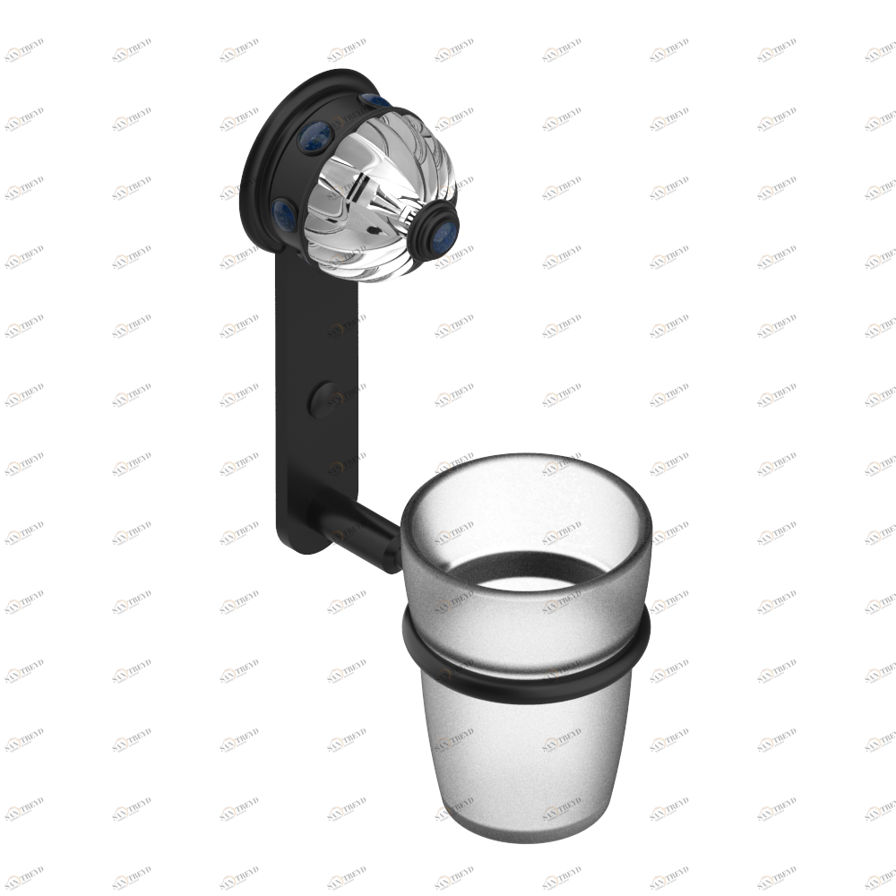 A1K-536 Стакан настенный для зубных щёток Thg-paris Amboise с лазуритом Покрытие PVD матовая бронза A1K-536 CAT.F
