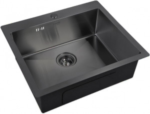 Мойка кухонная ZorG Inox R PVD 5951 GRAFIT из нержавеющей стали, графит