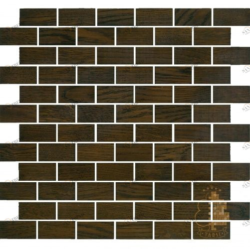 Мозаика и 3D панели из дерева Tarsi Кирпич 204 Дуб Селект (Гладкая) 331х331 мм 1401100012