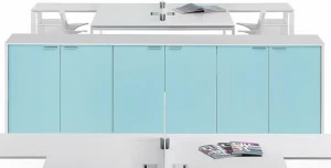 Ultom Низкая лакированная тумба для офиса с распашными дверцами Boxes