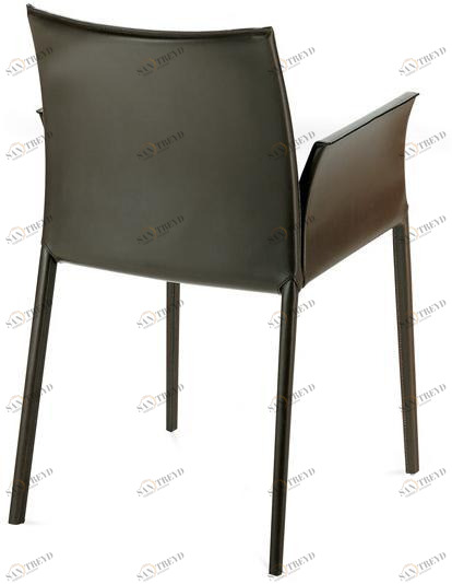 Zanotta Кожаное кресло с подлокотниками sun-id-1482923