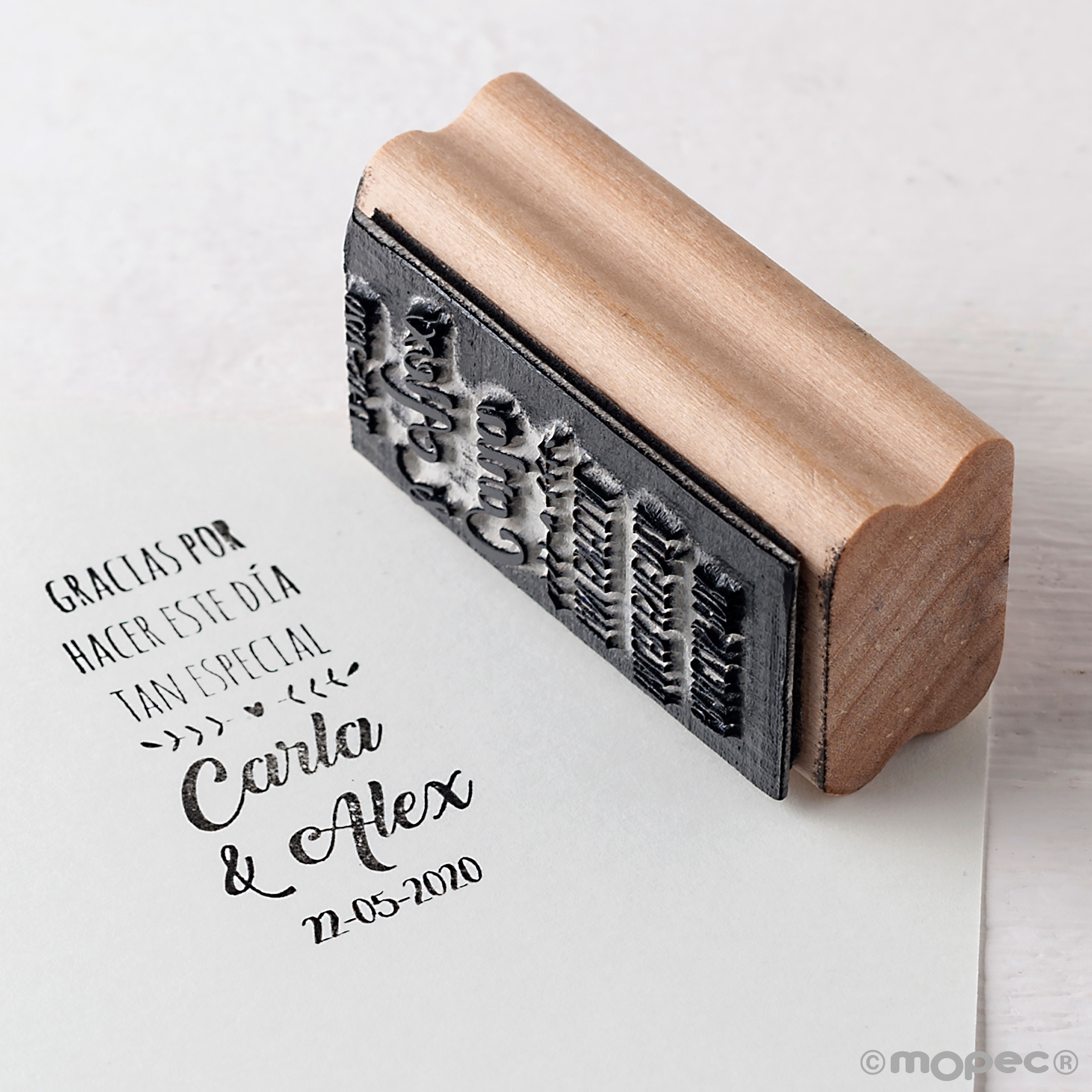 W736 Прямоугольный персонализированный штамм «так особый день» Dekoraniaevents Bodas  - Вид №1