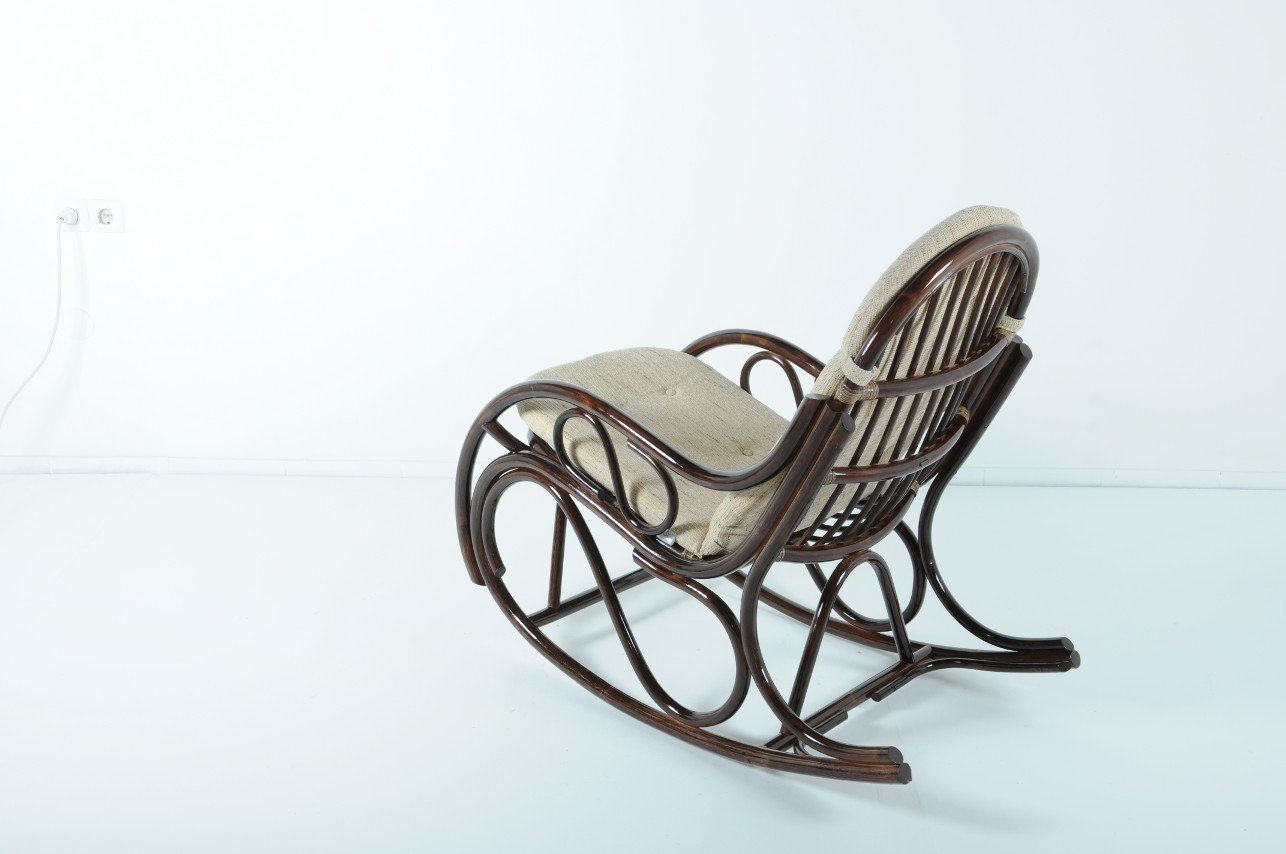 Кресло-качалка с подушкой 97х117 см темный коньяк Calamus Rotan VINOTTI  00-3885264 Коричневый  - Вид №2