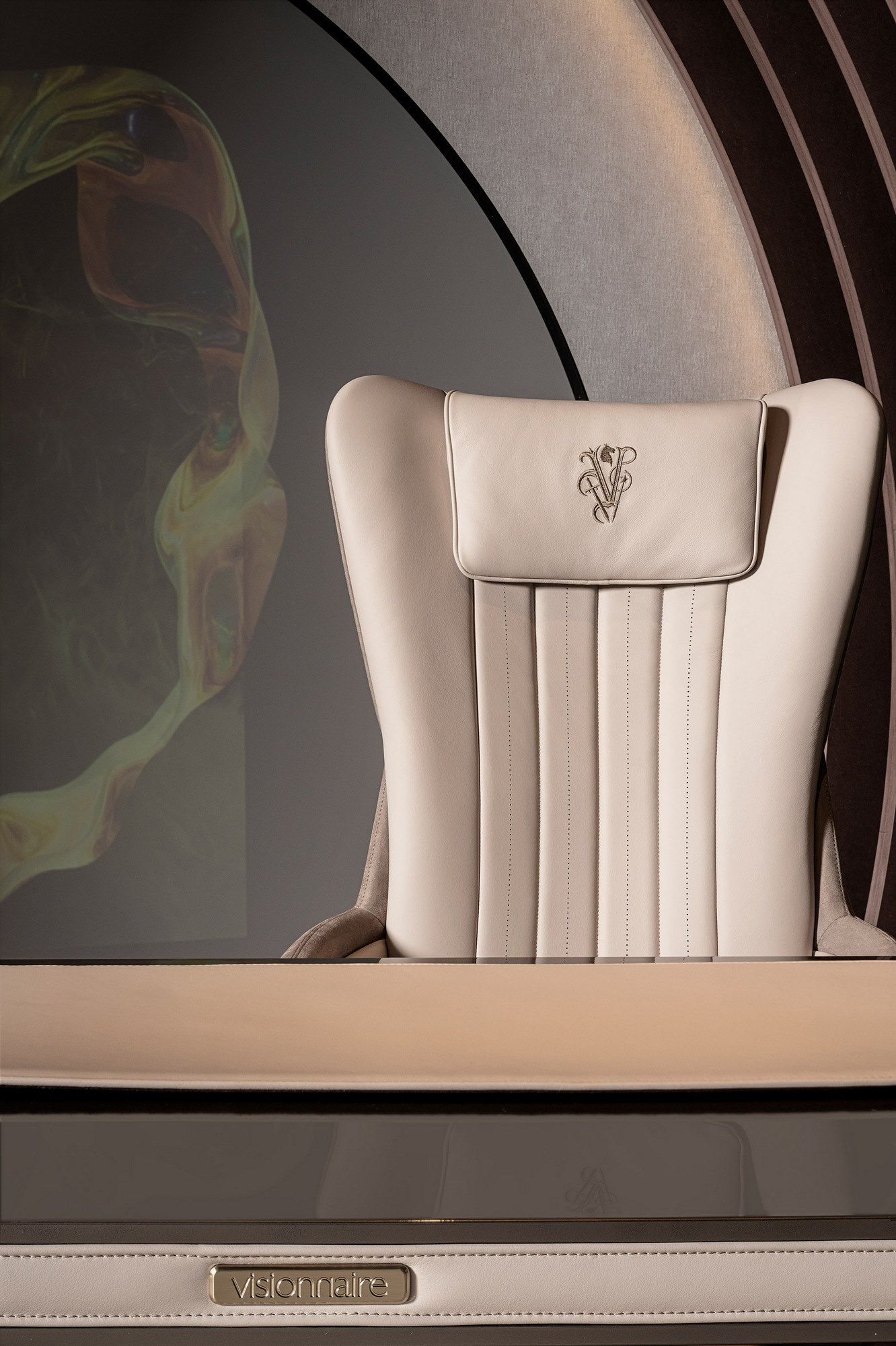 5-спицевое кожаное вращающееся офисное кресло с подлокотниками Visionnaire Starlight ARCH-00074203 - Вид №8