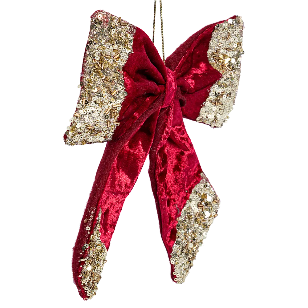 89368970 Украшение декоративное Бант 22x20 см красный STLM-1540856 Santreyd  - Вид №1