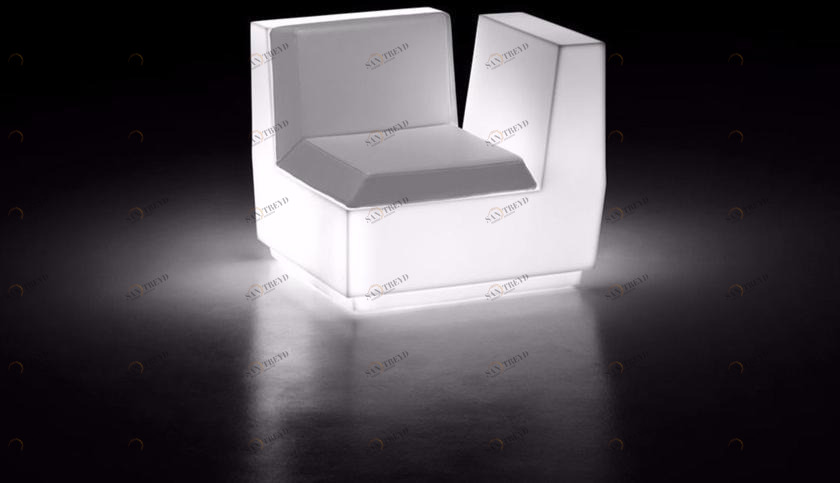 Plust Яркое угловое кресло из полиэтилена Big cut sun-id-1353050