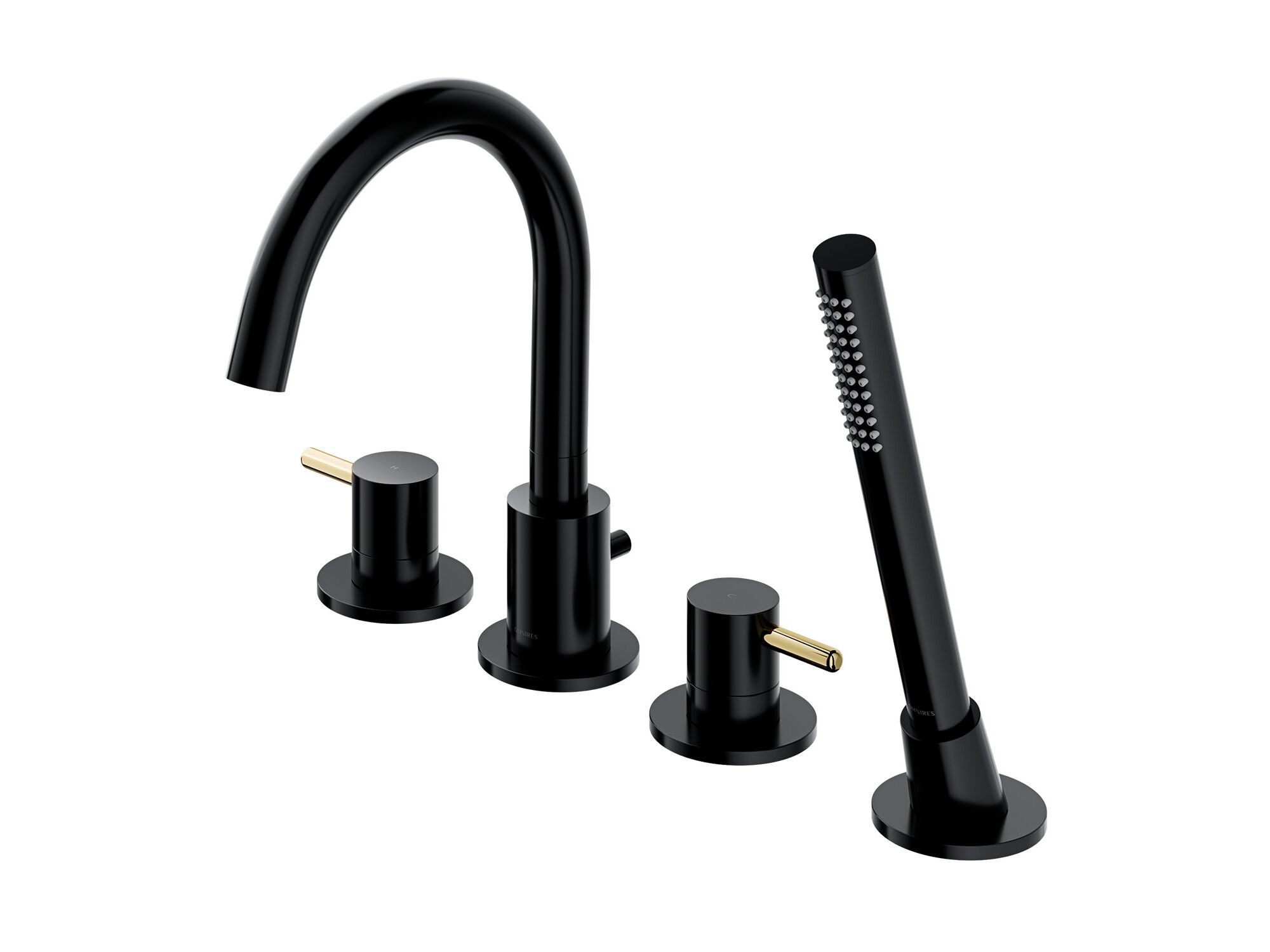 Смеситель для ванны с 4 отверстиями и ручным душем OMNIRES Y ARCH-00055151