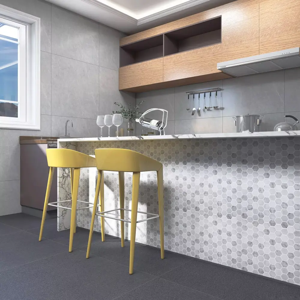 Santreyd Сотовые панели ПВХ самоклеящиеся серые 300x300 мм 89379611 STLM-1544470 - Вид №4