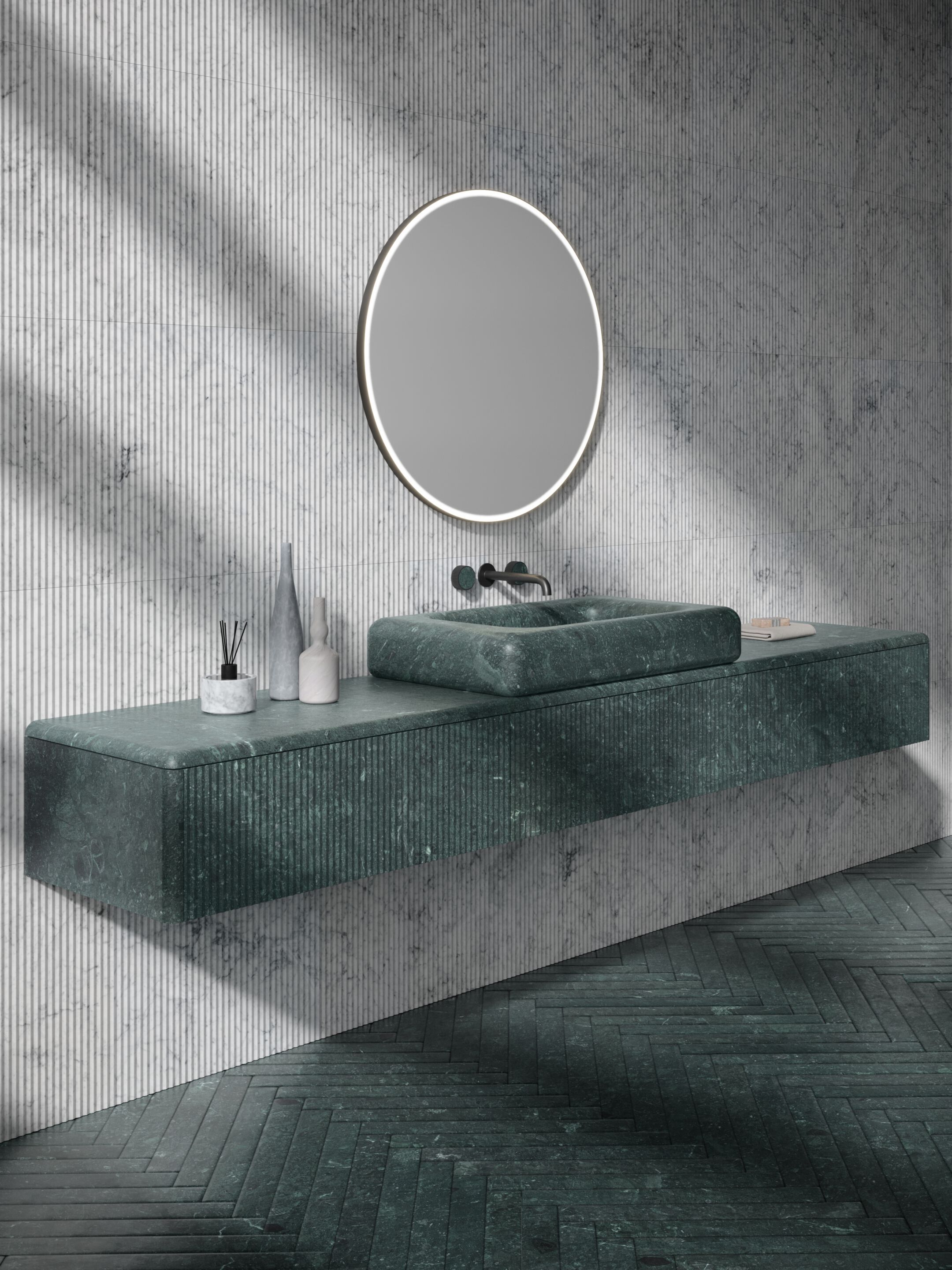 Каменный подвесной шкаф для ванной комнаты Salvatori NEREO ARCH-00116957 - Вид №5