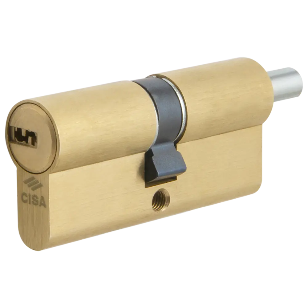 Цилиндр Cisa Astral ОА312-18.00, 40x40 мм, ключ/шток, цвет латунь, без вертушки STLM-2204694