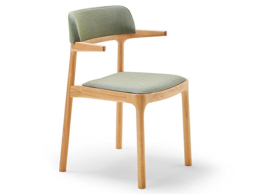Деревянный штабелируемый стул с мягким сиденьем ALKI ORRIA ARCH-00091551