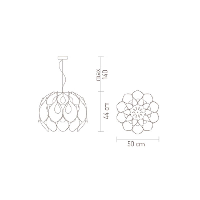 Подвесной светильник Flora Medium Silver от Slamp FLO85SOS0002S_000 SLAMP ДИЗАЙНЕРСКИЕ 243548 Серебряный  - Вид №5