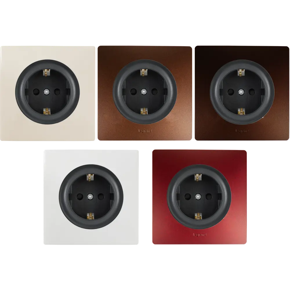 82127004 Розетка встраиваемая Onekey Florence с заземлением со шторками цвет чёрный STLM-0019889 ONEKEYELECTRO - Вид №2