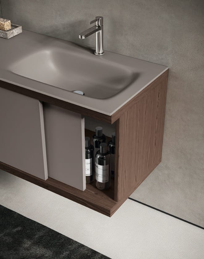 Подвесной умывальник с дверцами и встроенной раковиной BMT Everyday ARCH-00094373 - Вид №2