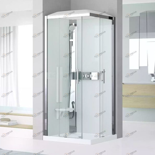 Душевая кабина термостатическая 80x80 GLAX 3 A80 STANDARD Novellini GLAX 3 с высоким душевым поддоном и крышей GL3A89TT1K