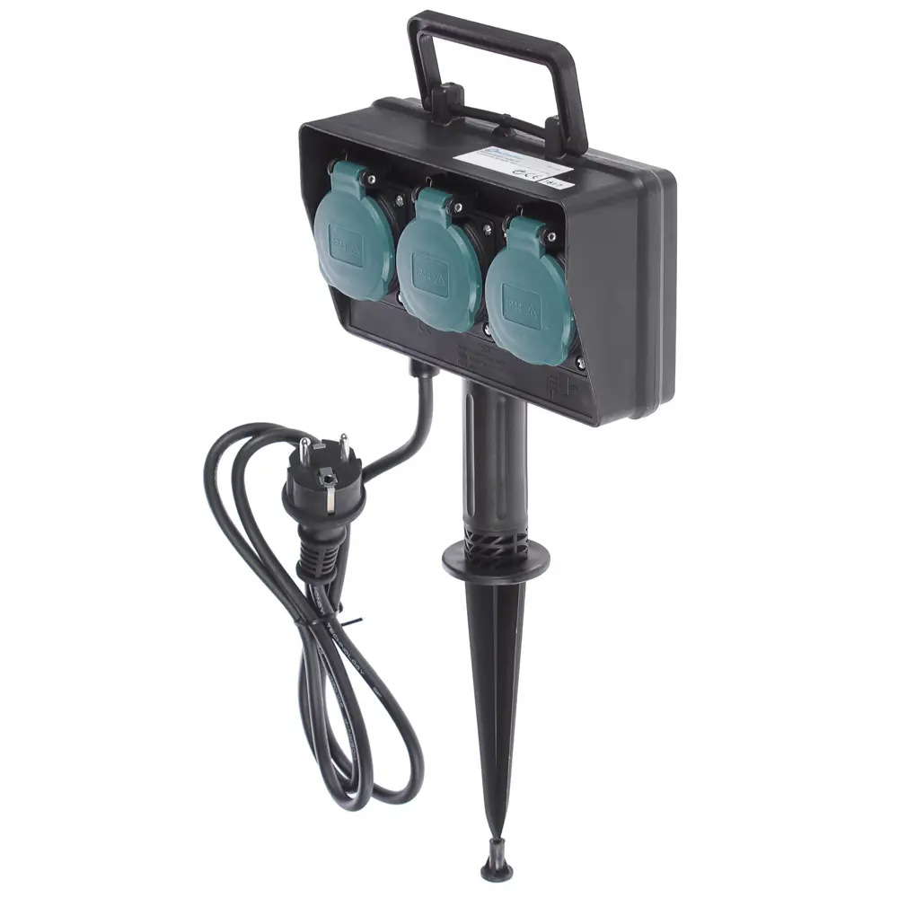 Удлинитель Electraline с защитой от влаги IP44, 3 розетки, 1.5 м 81952820 STLM-1525175