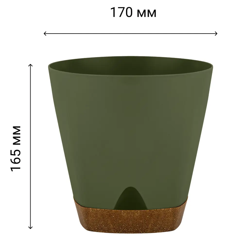 Горшок для цветов Ingreen Wood Ø17 h16.5 см v2.5 л пластик тайга 89452784 STLM-2158189 - Вид №4