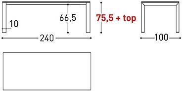 Varaschin Прямоугольный раздвижной стол из hpl Dolmen sun-id-1433935 - Вид №13