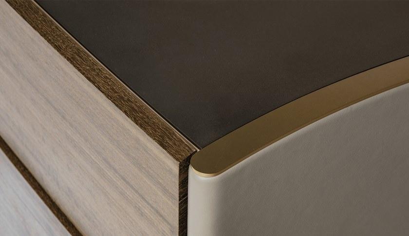 Paolo Castelli Прямоугольная тумбочка из дерева и кожи Dea Lib.deac.223 - Вид №4