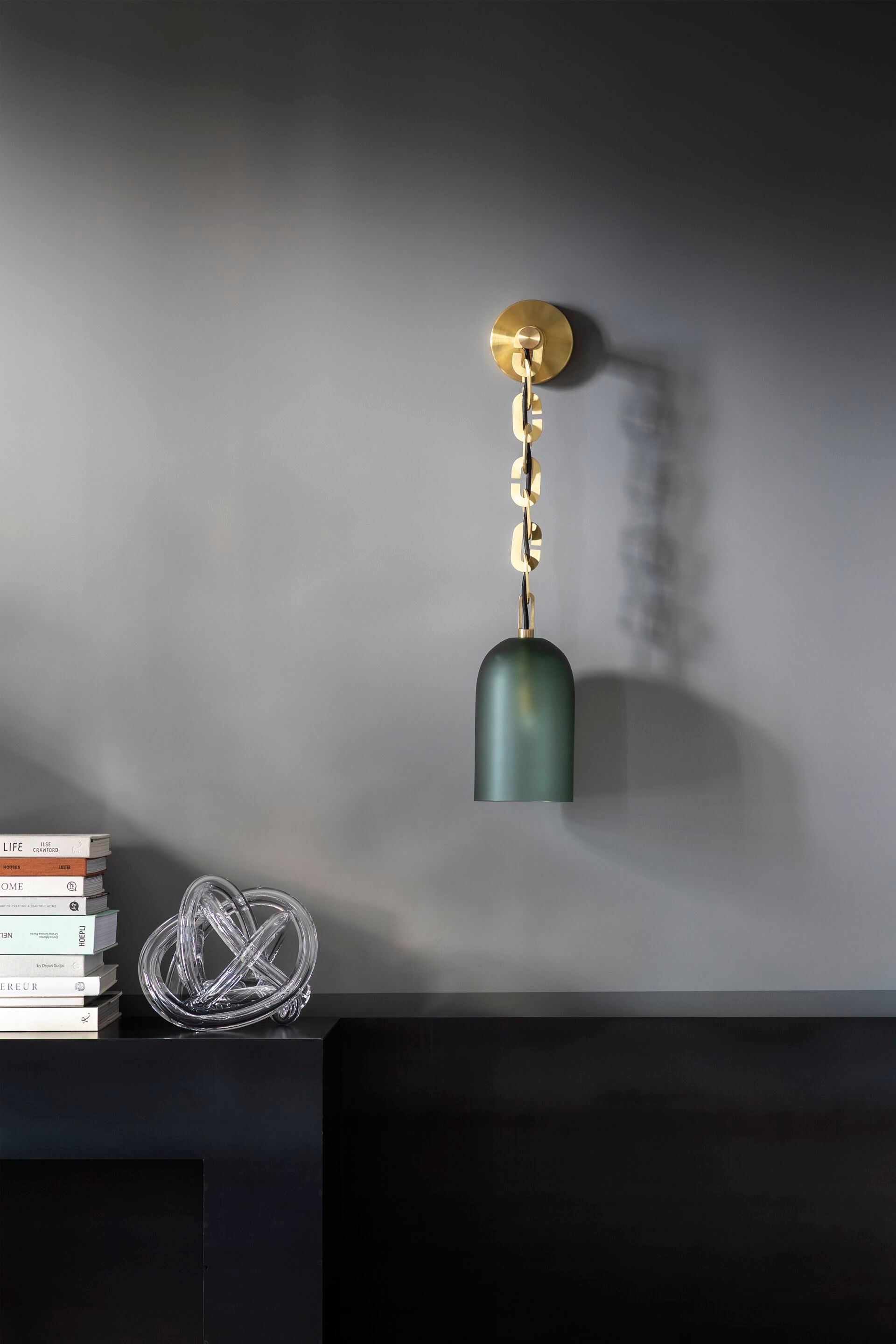 Светодиодный настенный светильник из дутого стекла и латуни SkLO купол ARCH-00051320 - Вид №7