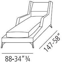 Vibieffe Мягкая кушетка из ткани или кожи 680 class sun-id-1357242 - Вид №2