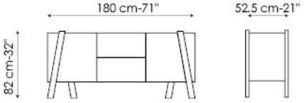 Bonaldo Комод деревянный с распашными дверцами Note sun-id-1385035 - Вид №6