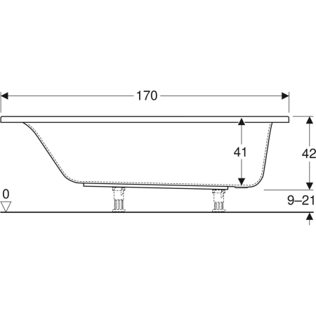 554.302.01.1 Прямоугольная ванна Geberit Renova Plan Geberit  - Вид №27