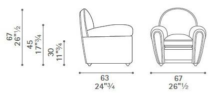 Poltrona Frau Кресло Club из кожи La collezione - divani e poltrone sun-id-1508114 - Вид №1