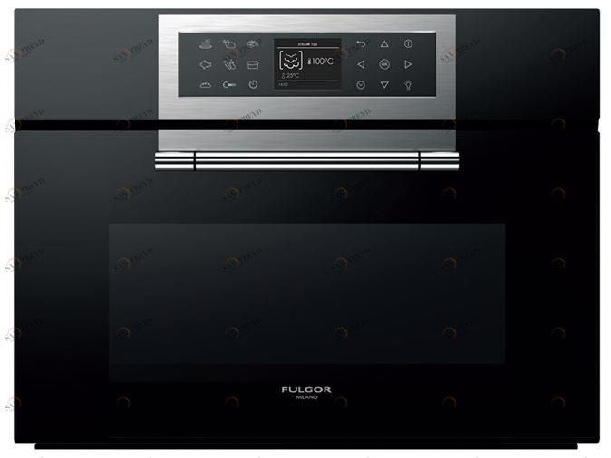 Fulgor Milano Паровой духовой шкаф встраиваемый комбинированный с электронным управлением класс а ++ Compact 45 sun-id-1416045