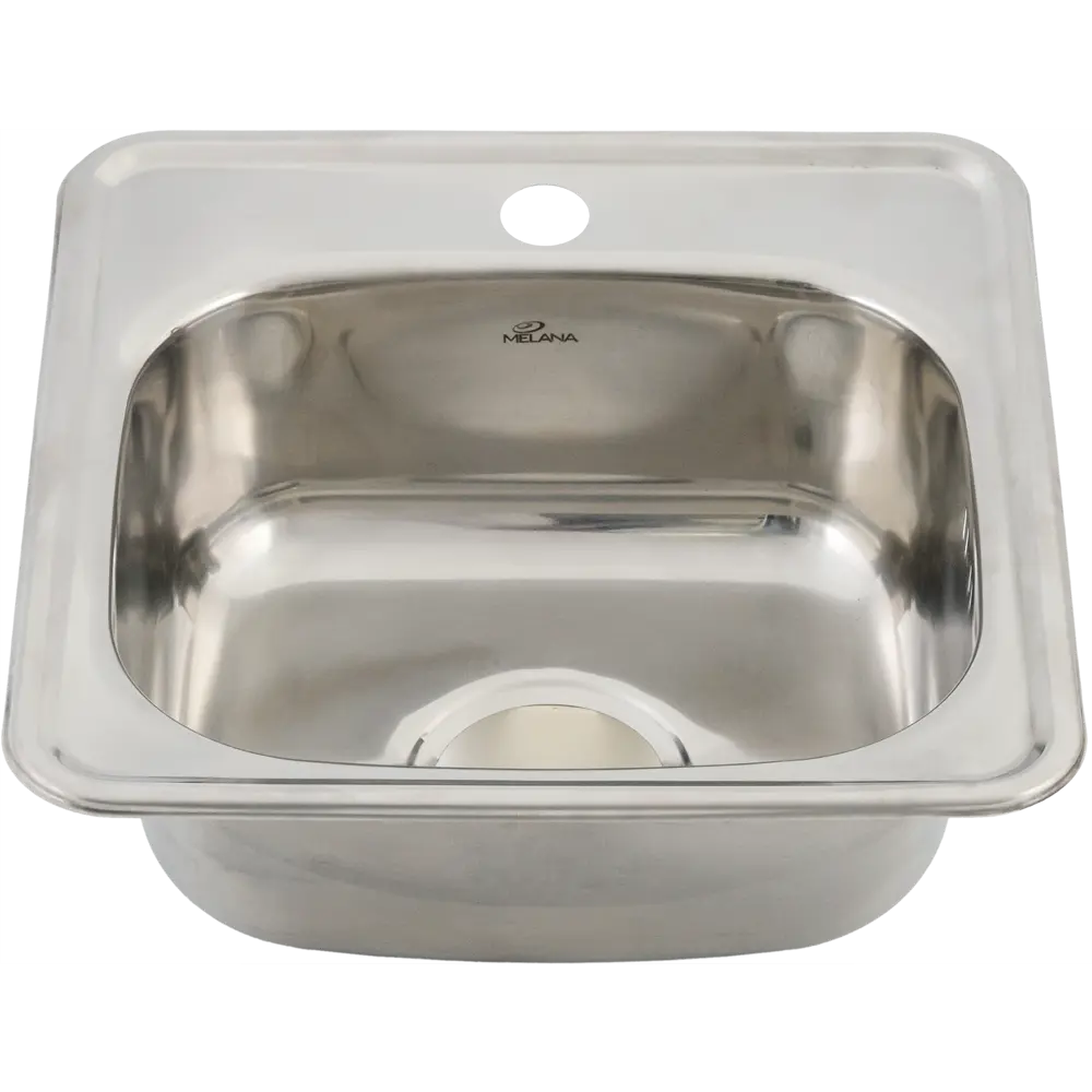 Мойка для кухни врезная Melana 38x38 см глубина чаши 16 см нержавеющая сталь цвет хром Мойка врезная квадратная STLM-2181670 - Вид №2