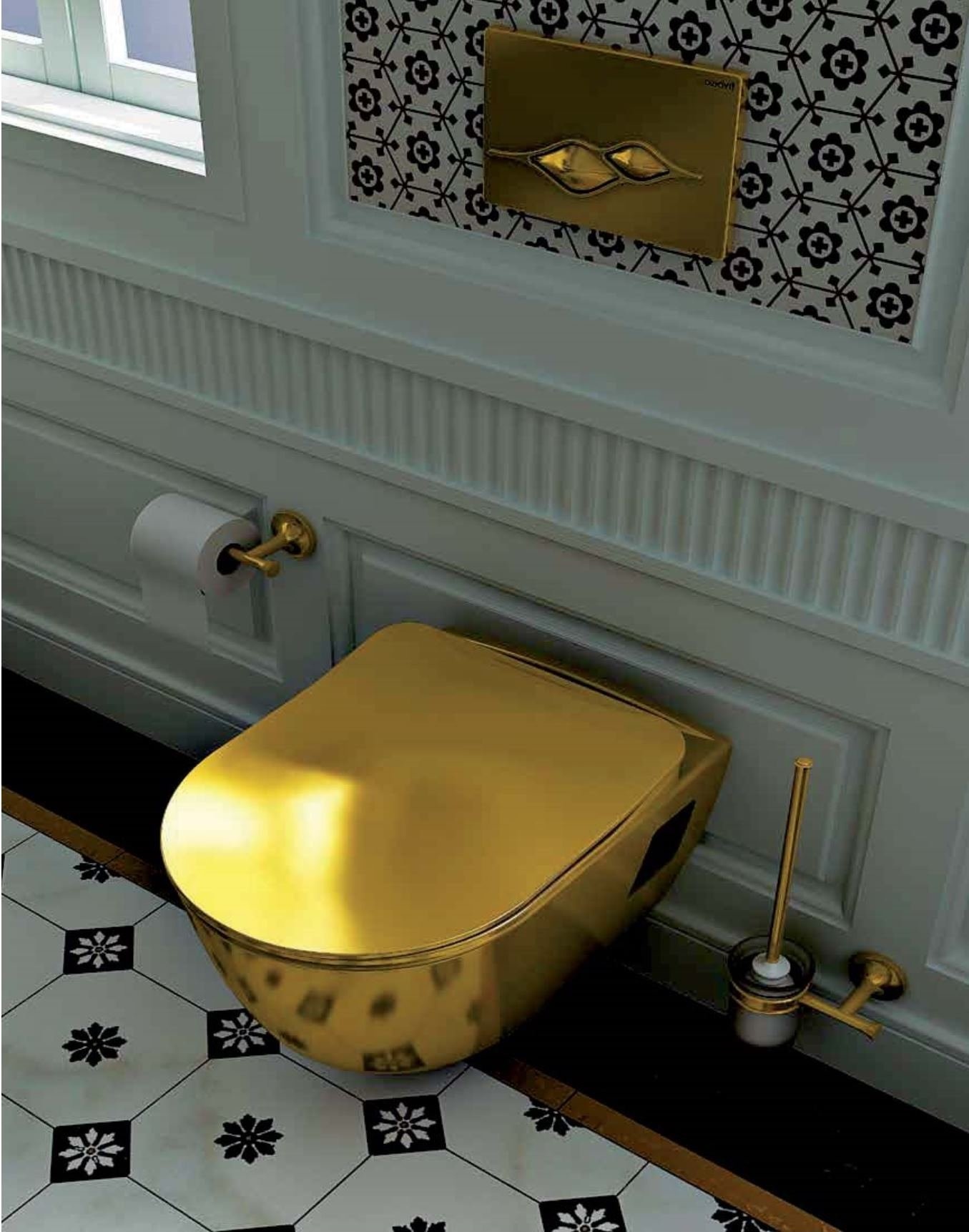 TP325-00CB00E-AK00 ЗОЛОТО Унитаз подвесной с биде Creavit  - Вид №1