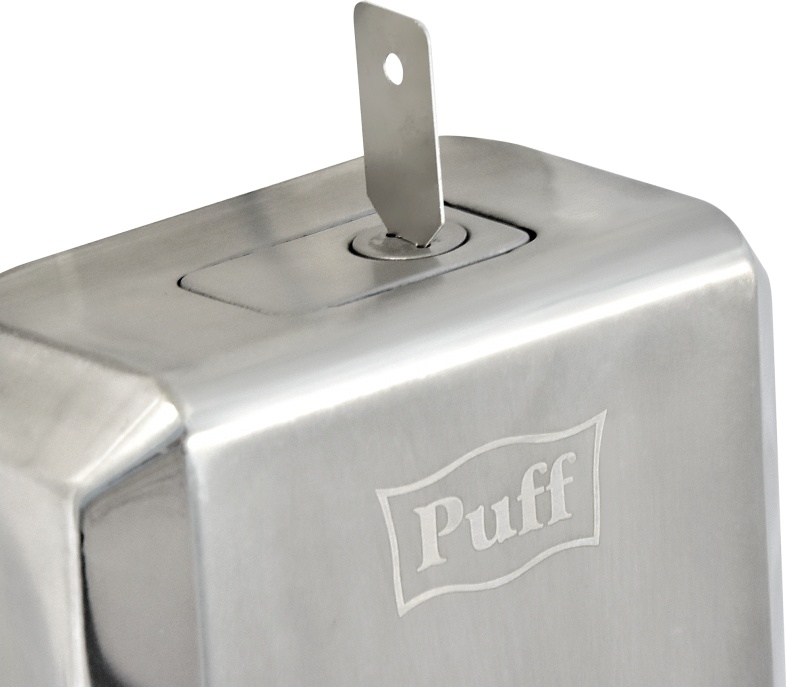 1402.139 Дозатор с ключом для жидкого мыла из нерж стали антивандальный 8715 PUFF  - Вид №2