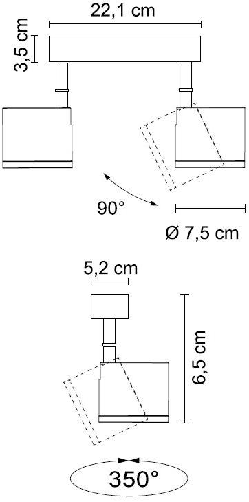 EGOLUCE Несколько регулируемых светодиодных прожекторов Newton 4614 - Вид №1