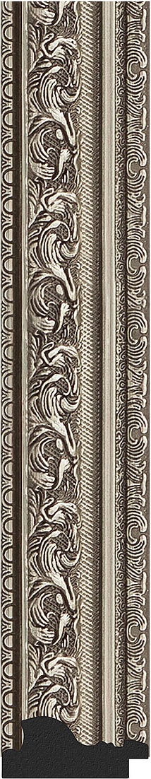 BY 7027 Зеркало в багетной раме - виньетка состаренное серебро 56 mm EVOFORM Octagon - Вид №3