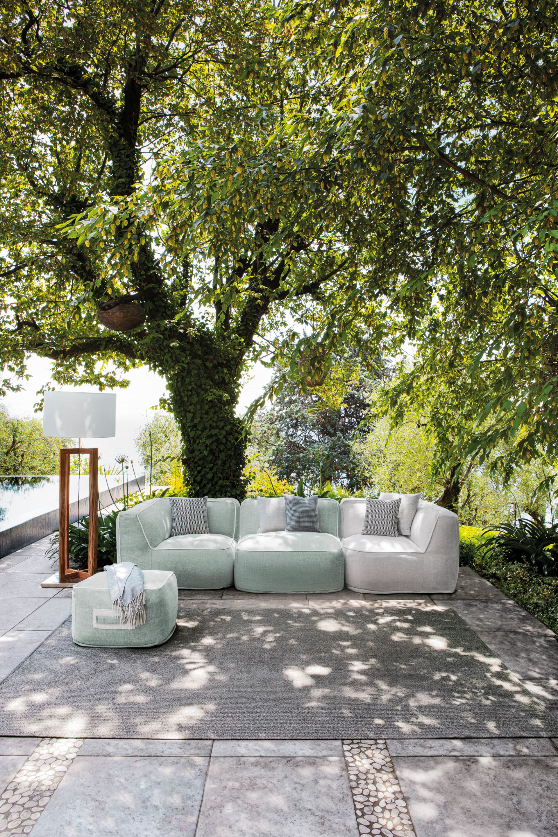 Ткань квадратный сад пуфик Atmosphera ARCH-00089200 - Вид №3