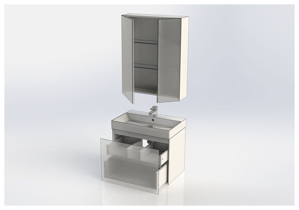 Мебель для ванной Aquanet Нью-Йорк 70 орех 00211660 - Вид №11