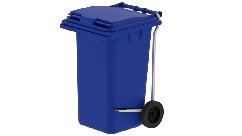 Мусорный бак 120 литров с крышкой и педалью Верстакофф 23.C21.2