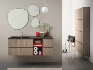 Birex Подвесная тумба под умывальник с ящиками Lapis