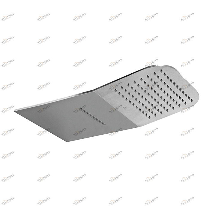 Каскадная душевая лейка Rain + с разъемами ½ дюйма. Расход дождя: 9 л / мин. при 3 барах и каскадный расход: 9 л / мин. при 3 барах.  Forma oval NOKEN 100144741  CHROME 