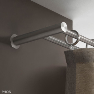 VS20-140ED4000 Комплект карнизов: двуствольный 400 см с 2 концевыми кронштейнами и 1 кронштейном в качестве средней опоры PHOS