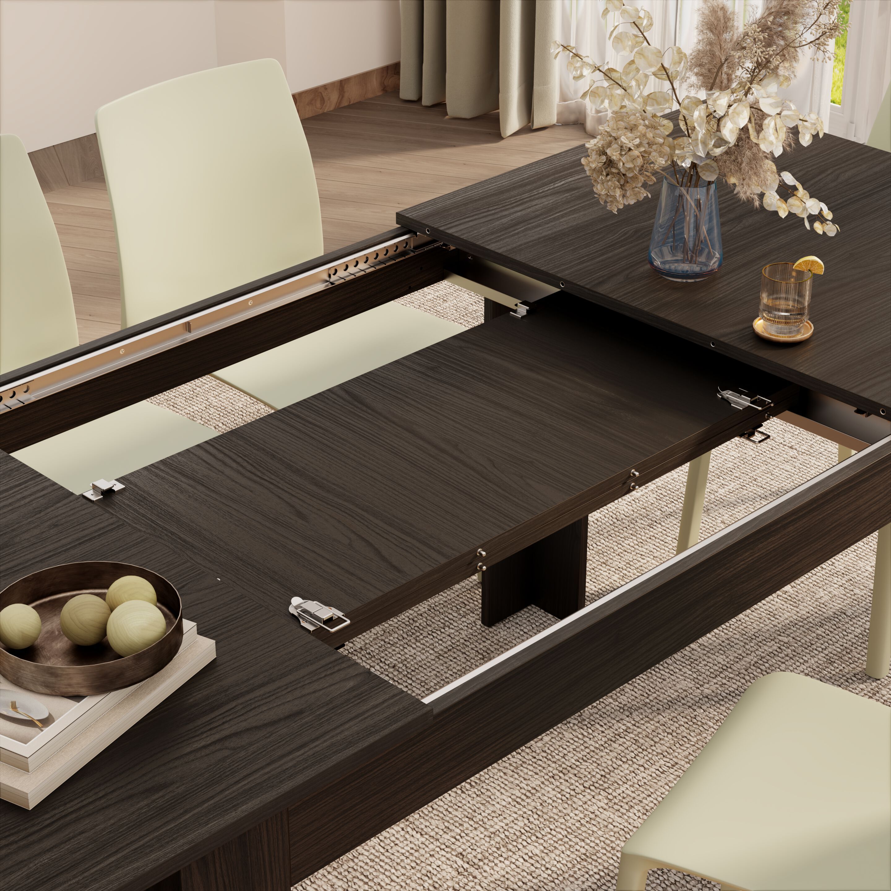 Прямоугольный выдвижной стол для кухни в меламине Mobili Fiver Easy ARCH-00064718 - Вид №6