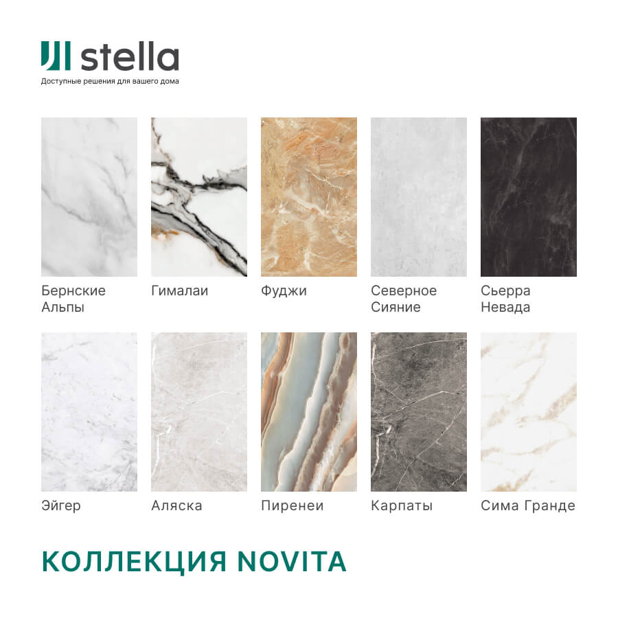 Панель ПВХ глянец Novita Wall Эйгер 1200*600*2,5мм (4 шт в упак) АКВАТОН STSR-294 - Вид №6