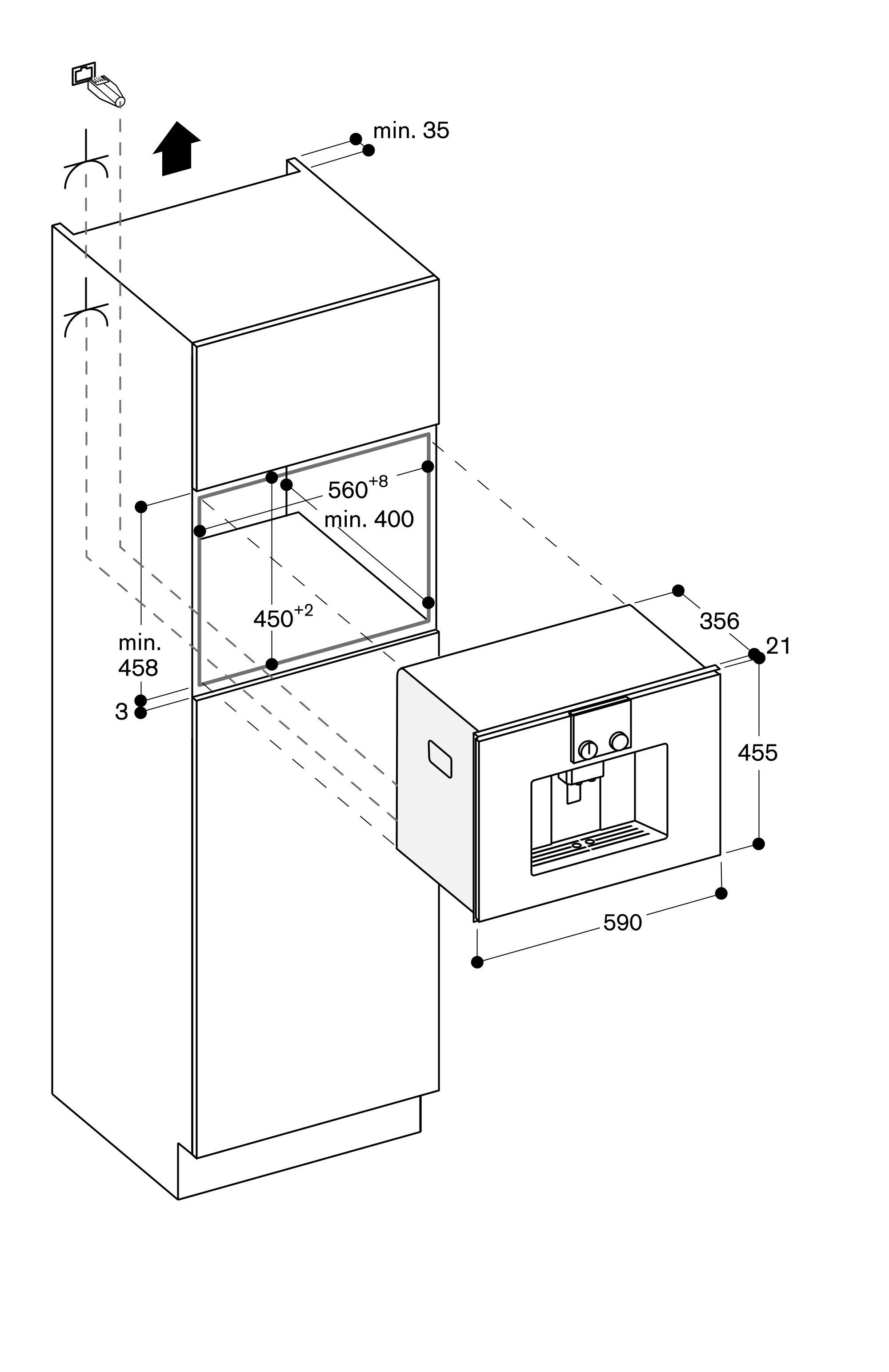Встроенная автоматическая кофемашина GAGGENAU серия 200 ARCH-00134097 - Вид №2