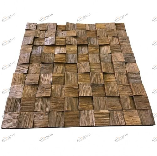 Мозаика и 3D панели из дерева Tarsi 3D 3d Колотый Коньяк 1.0.7.1 Дуб Селект 3д (мозаика панели), рельефная (3Д (мозаика панели), Рельефная) 300х300 мм 1401100064