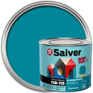 Эмаль ПФ-115 Saiver Lux глянцевая цвет бирюзовый 1.8 кг 83402344 STLM-2096833
