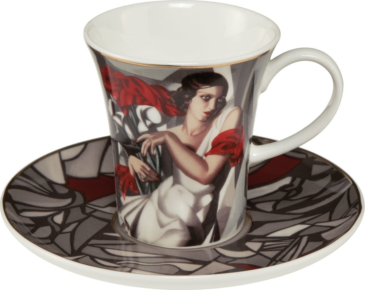 10630694 Goebel Пара кофейная 100мл "Мадам Ира" Фарфор 